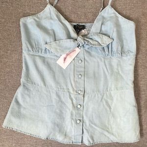 Jessica Simpson, “denim” top, size M.